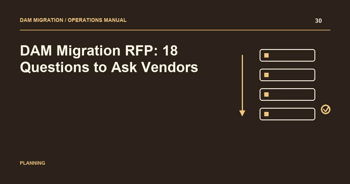 DAM Migration RFP: 18 Questions to Ask Vendors