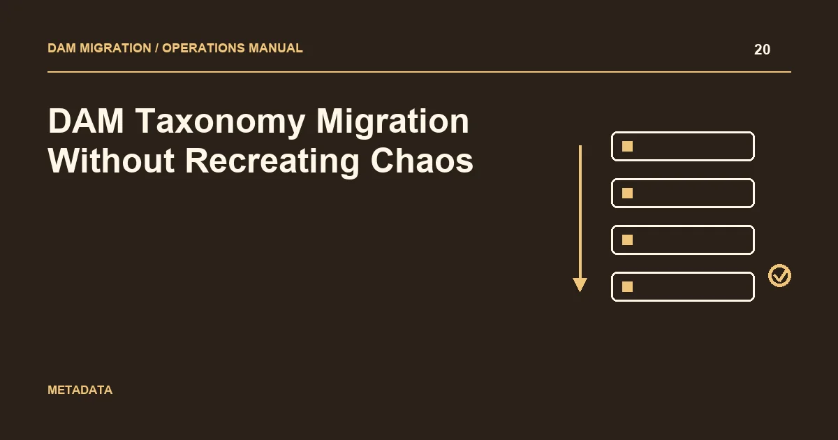 DAM Taxonomy Migration Without Recreating Chaos